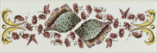 Seashells Border Tile , 152 x 50 x 7