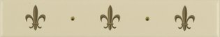 Fleur De Lis Platinum on Country White, 152 x 25 x 7