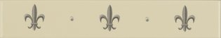 Fleur De Lis Gold on Country White, 152 x 25 x 7