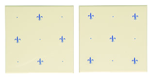 Fleur De Lis Royal Blue (2 tile set), 152 x 152 x 7 per tile