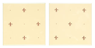Fleur De Lis Burgundy (2 tile set), 152 x 152 x 7 per tile