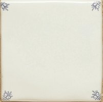 5 Delft White Blanc with Corners , 127 x 127 x 10
