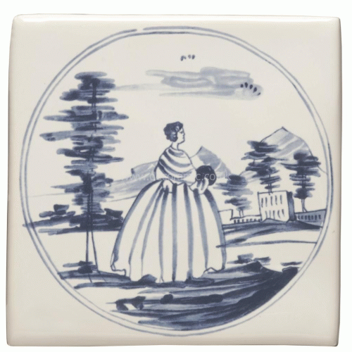 Lady With Mansion 127 x 127 x 10