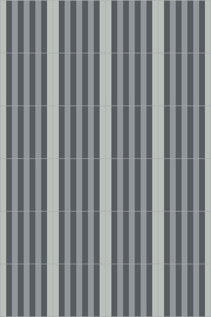 Bisazza cementtegel Square Pipe Straight Grey 200 x 200