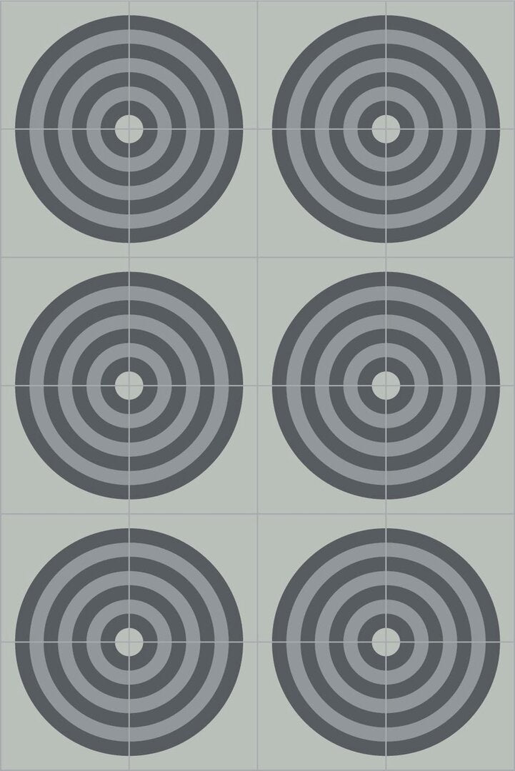 Bisazza cementtegel Square Pipe Curve Grey 200 x 200