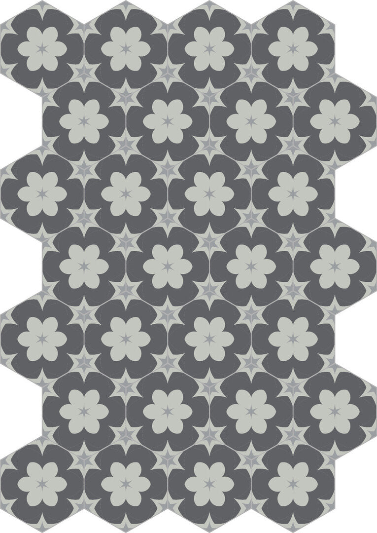 Bisazza cementtegel Hexagon Ariel Urban 200 x 230