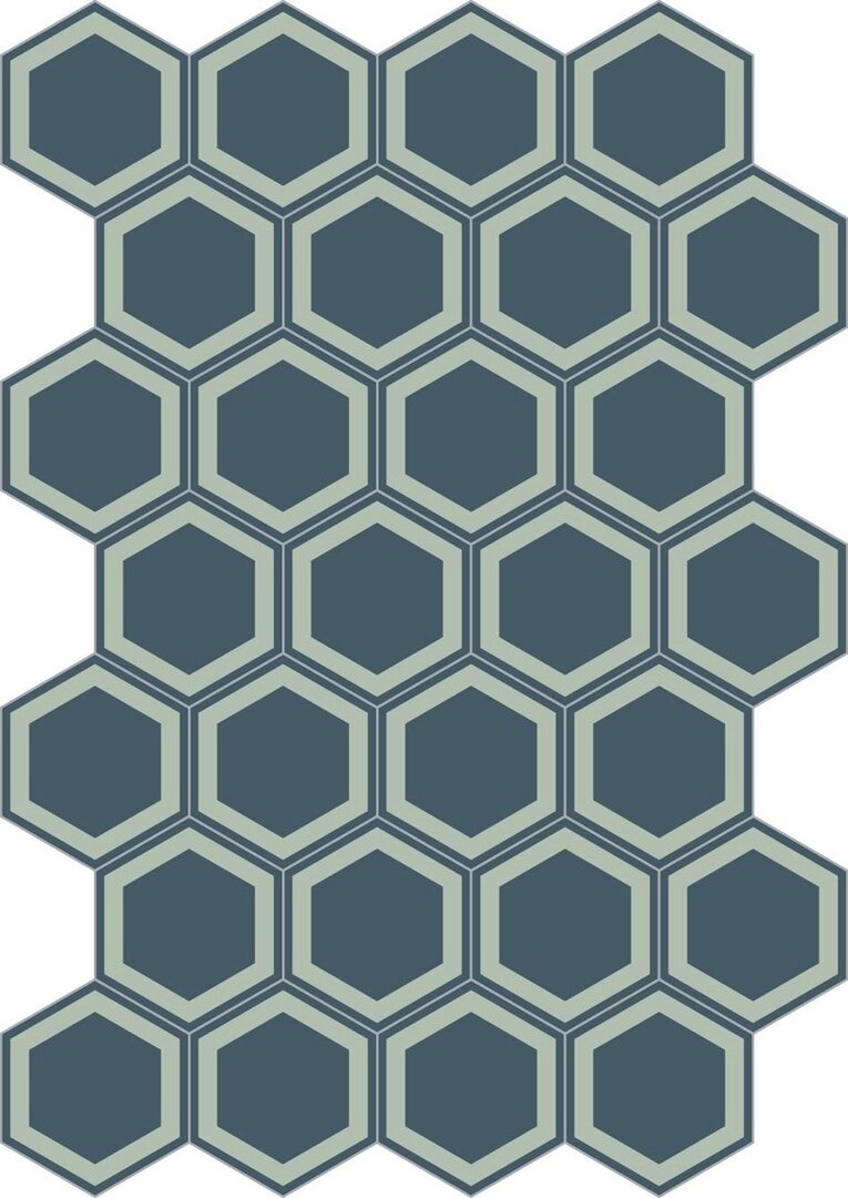Bisazza cementtegel Hexagon Honey Avio 200 x 230