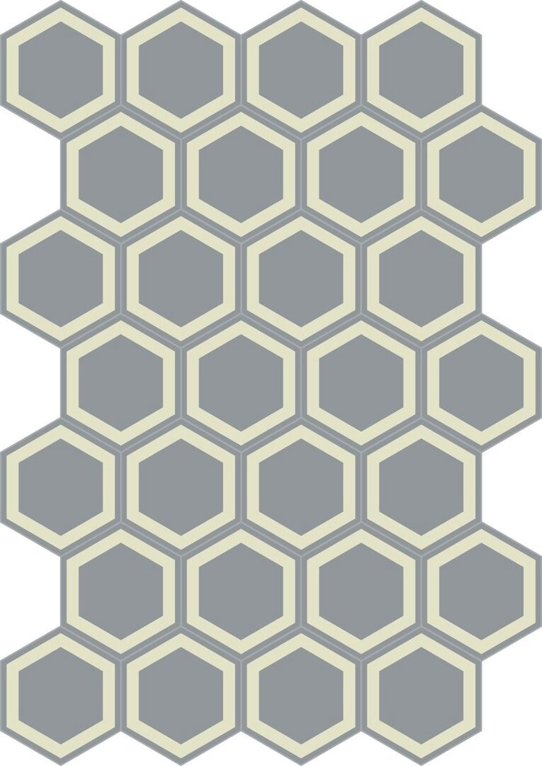 Bisazza cementtegel Hexagon Honey Beton 200 x 230