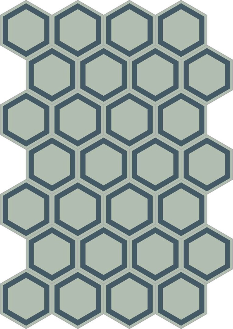 Bisazza cementtegel Hexagon Honey Bismarck 200 x 230