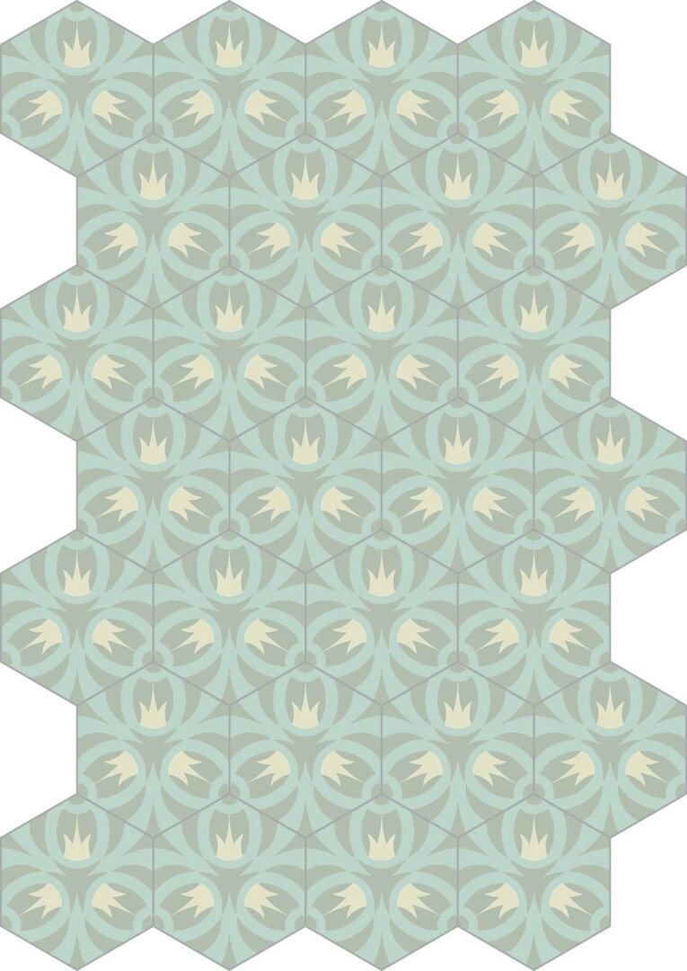 Bisazza cementtegel Hexagon Oak Iceberg 200 x 230