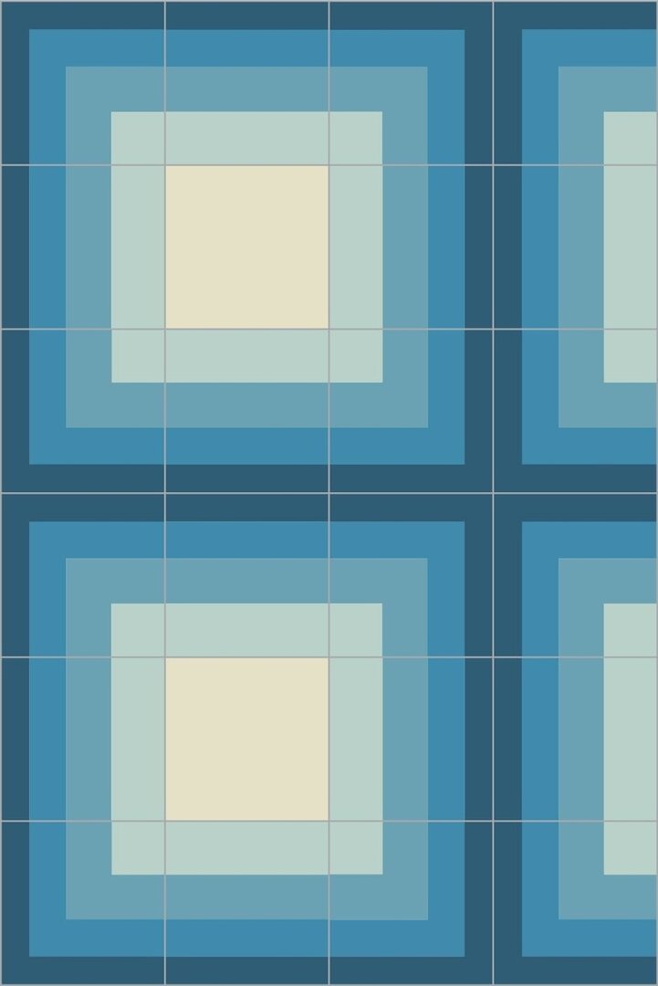 Bisazza cementtegel Square Maze Indigo 200 x 200