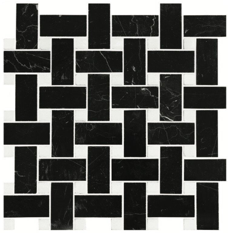 Basketweave (black with white dot) 290 x 290 x 8