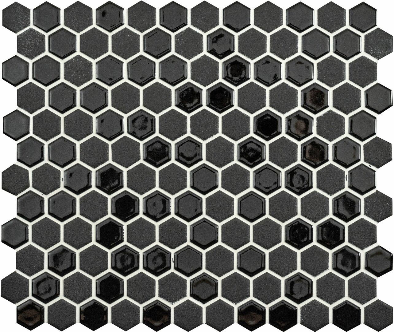 Mini Black Mixed Hexagon 304 x 260 x 5