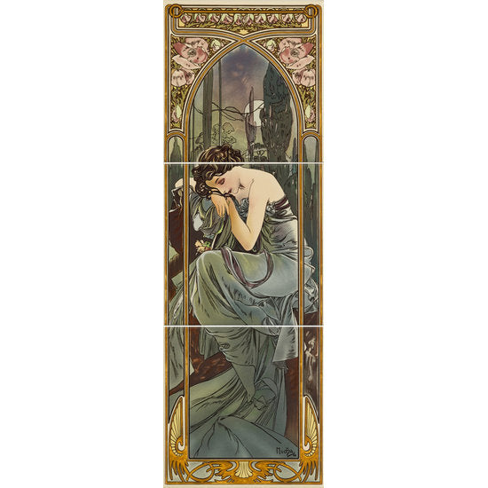 Nocturnal Slumber RH 3-Tile Set on Country White 152 x 152