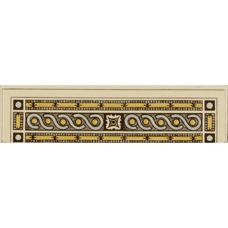 Symmetrical Classical quarter tile on Country White , 152 x 38 x 7