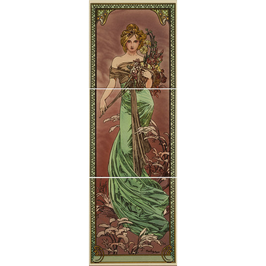 Spring RH 3-Tile Set on Country White 152 x 152