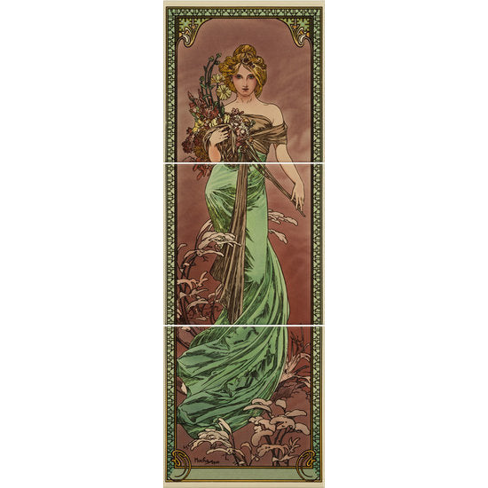 Spring LH 3-Tile Set on Country White 152 x 152