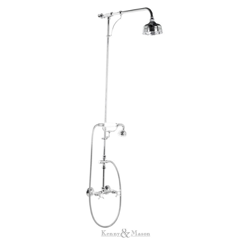 Traditional - Shower Mixer With Handset - 130 mm Rose