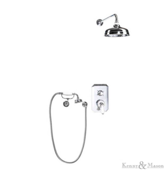 Traditional - Concealed Thermostatic Shower Kit With Handset - Rose 200 mm