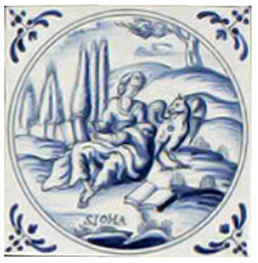 Bijbel tegel 15B - 130 x 130