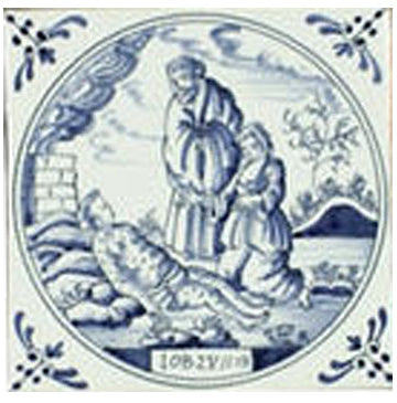 Bijbel tegel 25B - 130 x 130