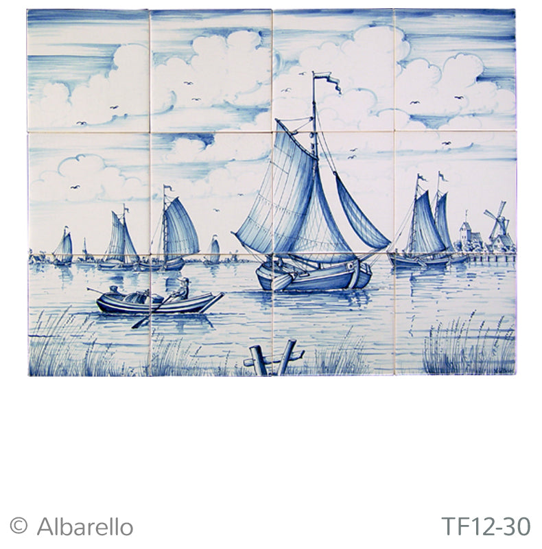 Scheepstafereel medium 390 x 520 x 8