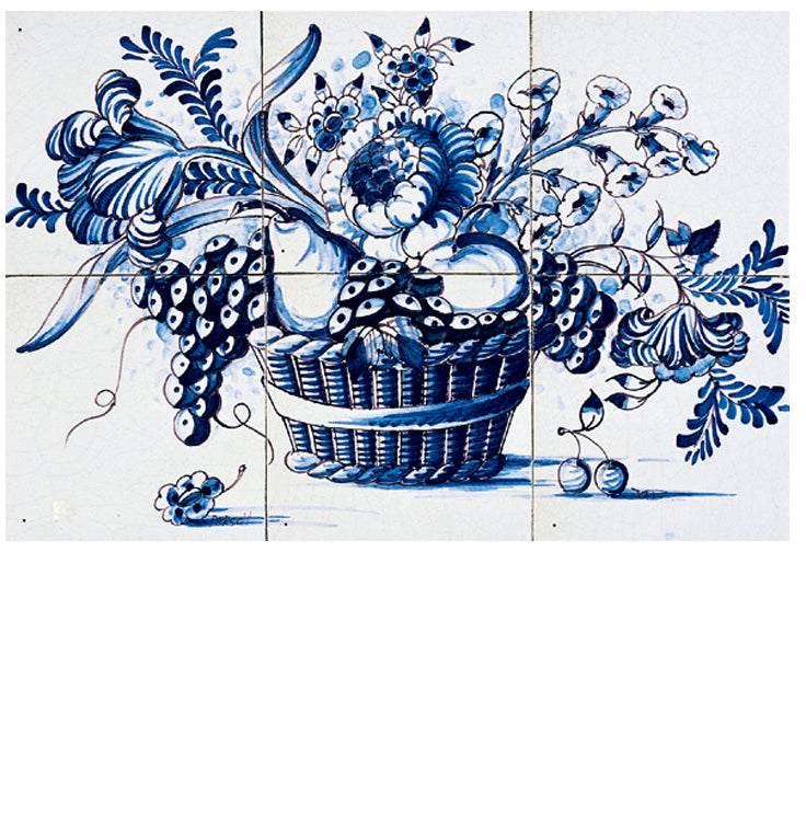 Mand met fruit en bloemen 260 x 390 x 8