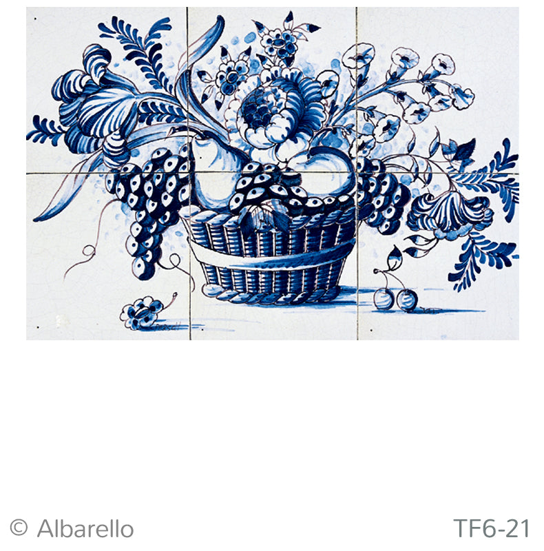 Mand met fruit en bloemen 260 x 390 x 8