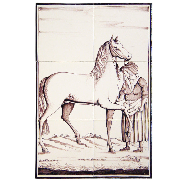 Paard met boerin 390 x 260 x 8