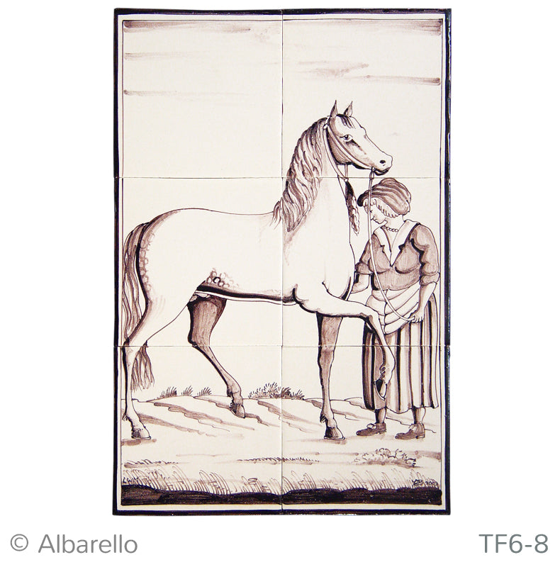 Paard met boerin 390 x 260 x 8