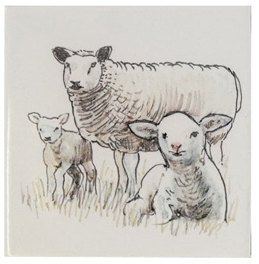 Schaap met jongen 130 x 130 x 8