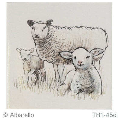 Schaap met jongen 130 x 130 x 8