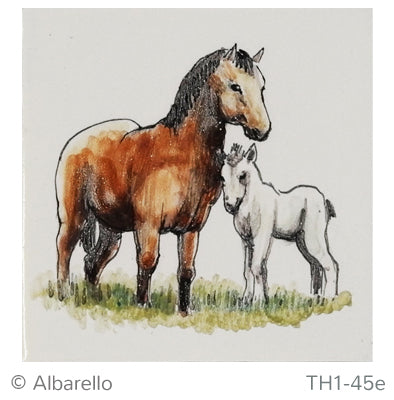 Paard met jongen 130 x 130 x 8