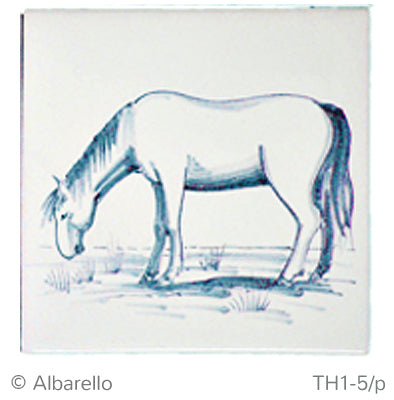 Paard 2 Blauw (Dieren rond de boerderij) 130 x 130 x 8