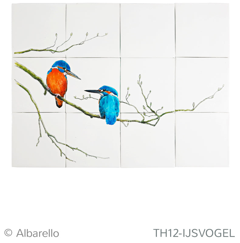 Ijsvogels op Tak 390 x 520 x 8