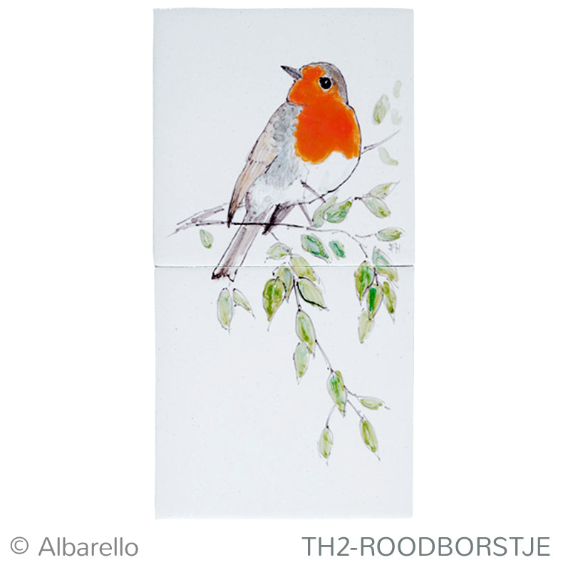 Roodborstje op Tak 260 x 130 x 8