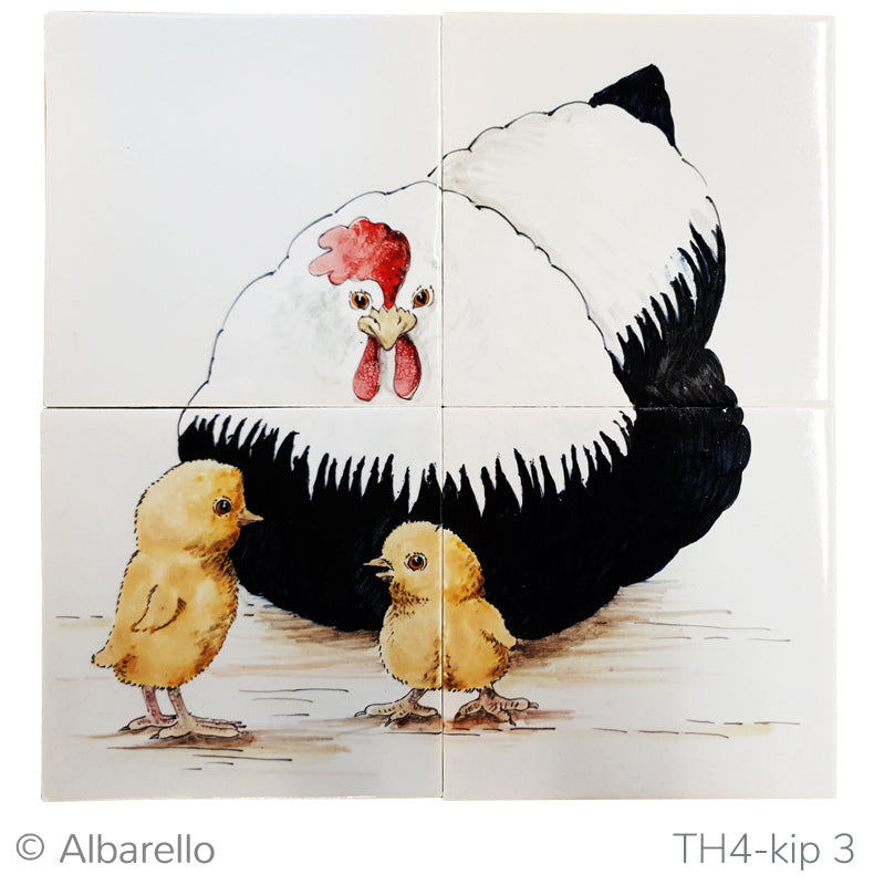 Kip met 2 Kuikens 260 x 260 x 8