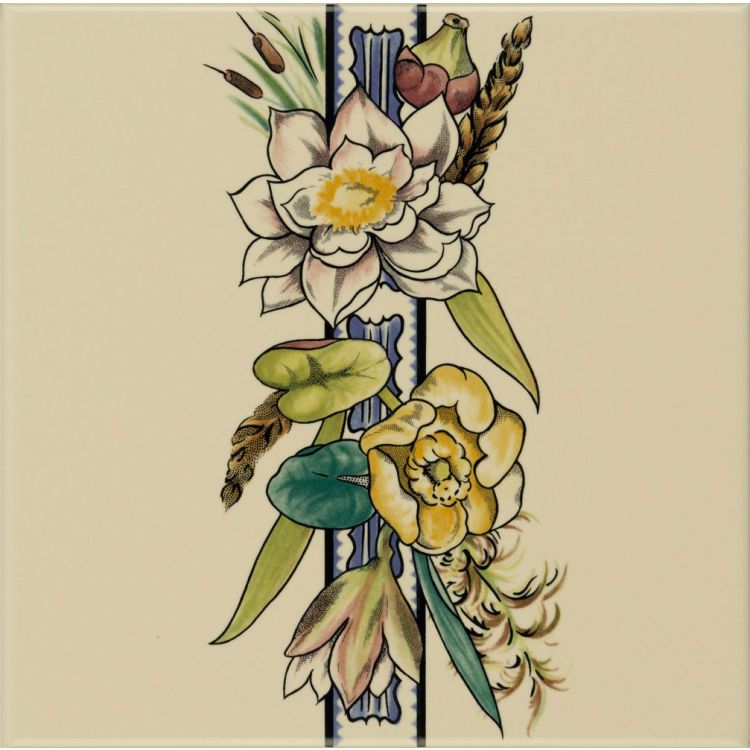 Birds & Butterfly Border Tile 1 - 152 x 152