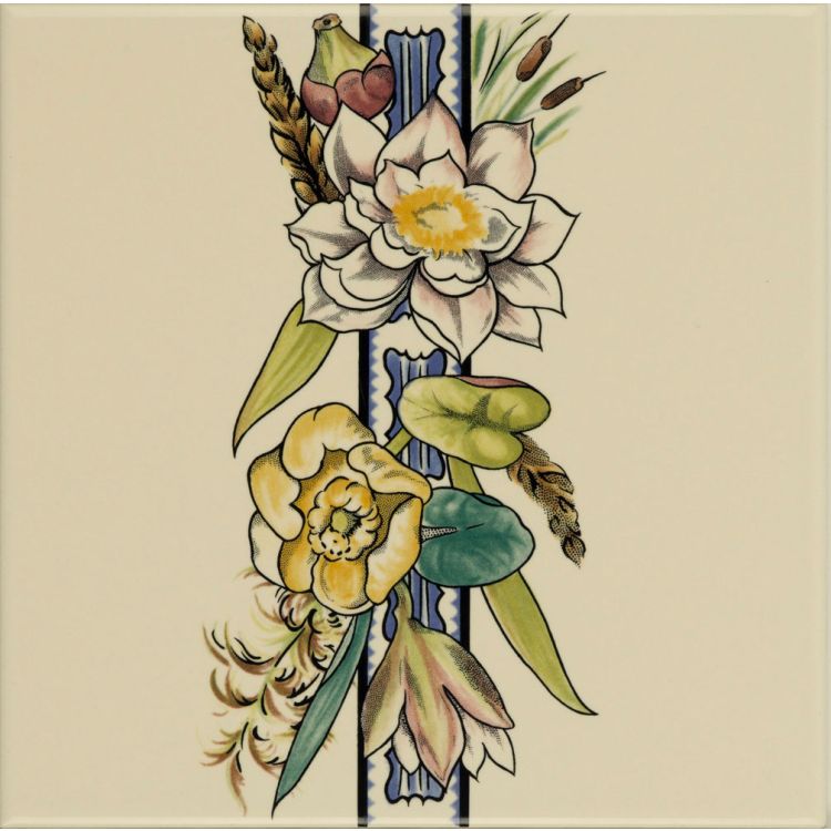 Birds & Butterfly Border Tile 2 - 152 x 152