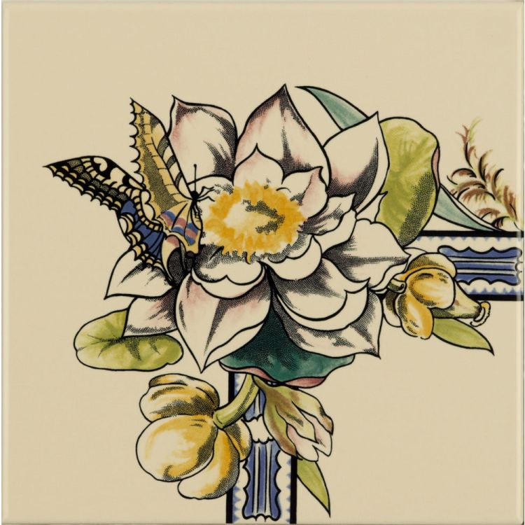 Birds & Butterfly Corner Tile 1 - 152 x 152