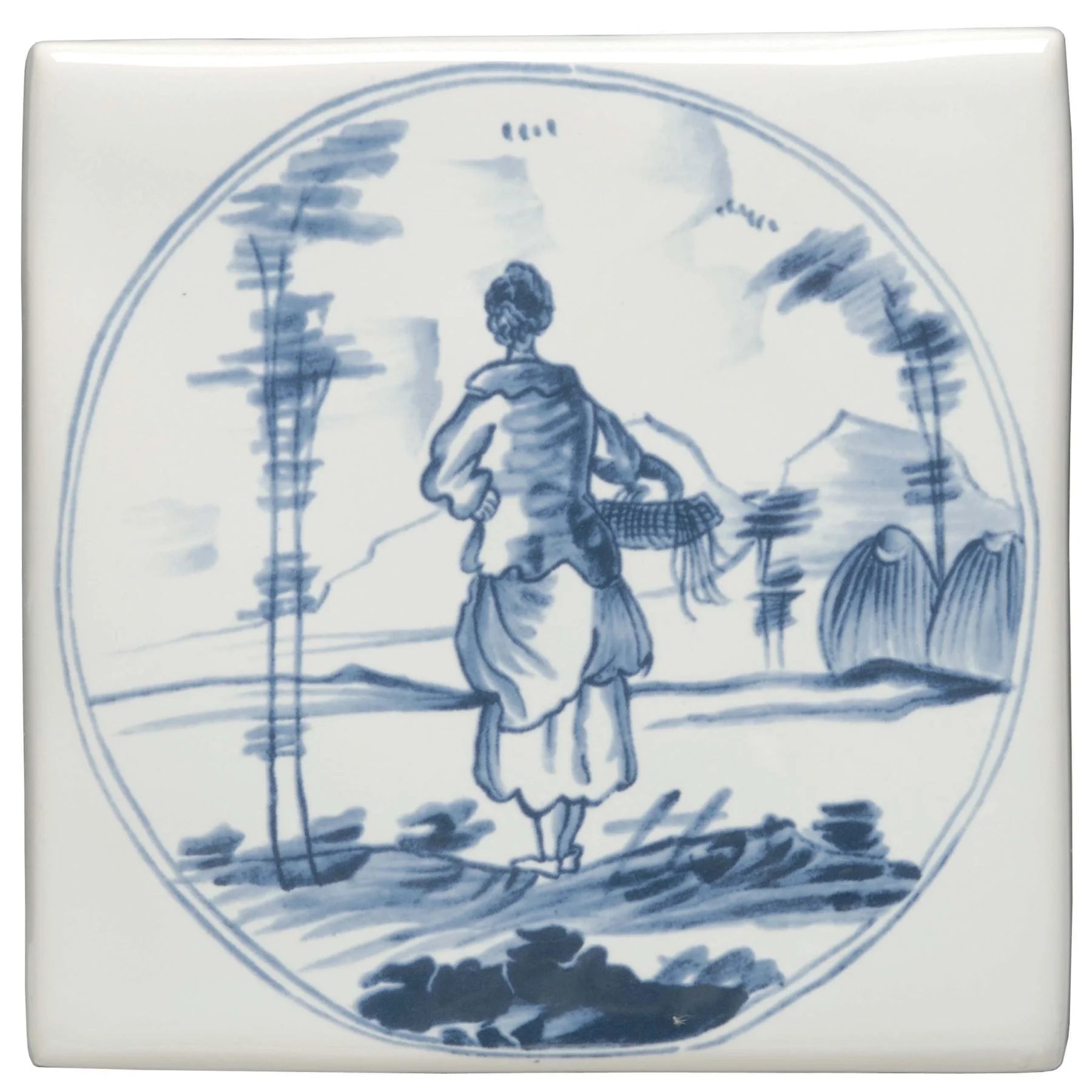Woman With Basket 127 x 127 x 10