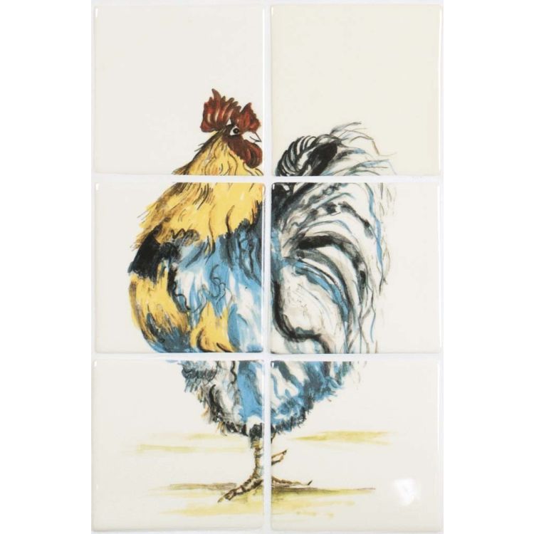Dutch Chicken 6 Tile Panel 369 x 246 x 10