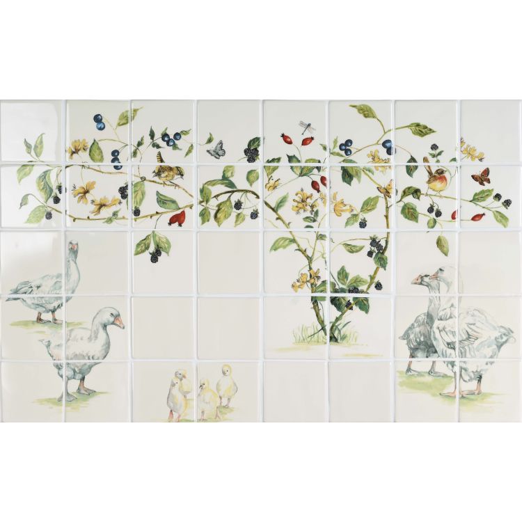 Flock of Geese 40 Tile Panel 984 x 615 x 10