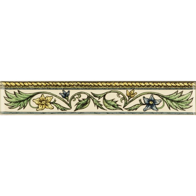 Floral Rope, Blue & Yellow 152 x 25