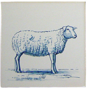 Schaap Blauw (Dieren rond de boerderij) 130 x 130