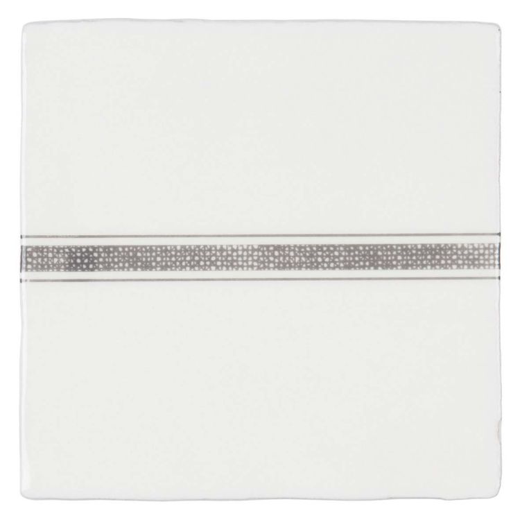 Linen Border Grey 130 x 130