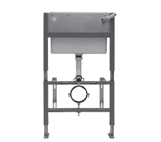 K&M Conceiled Cistern With White Porcelain Handle