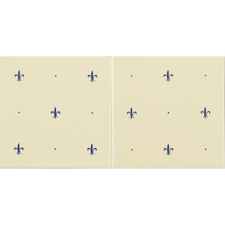 Fleur De Lis Royal Blue 152 x 152