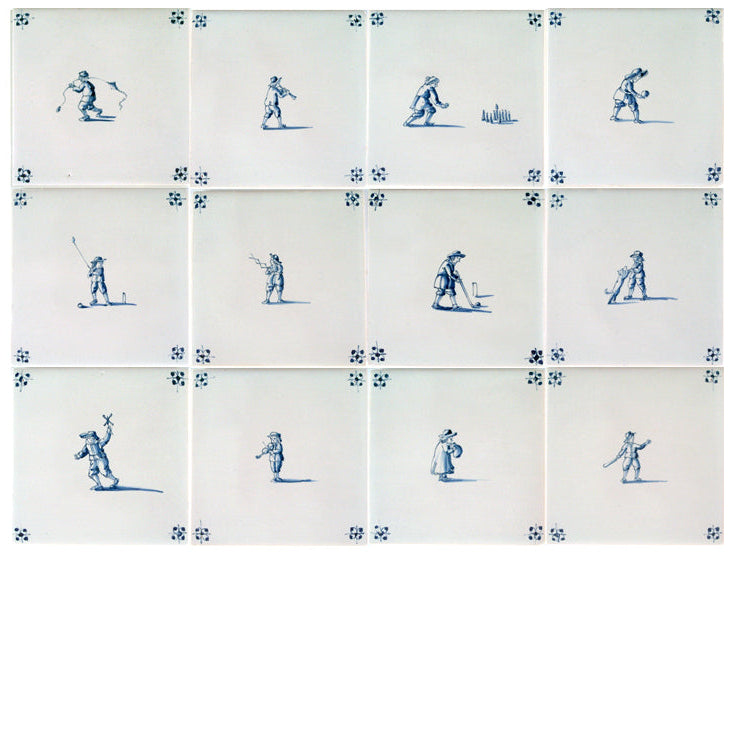 Kinderspelen enkel - 130 x 130 set (12 stuks) A/L)
