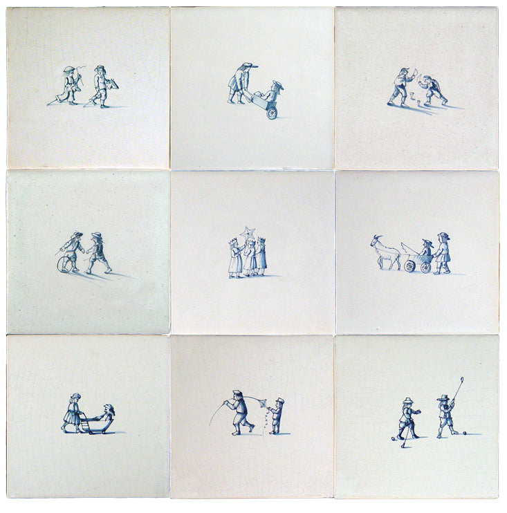 Kinderspelen dubbel - 130 x 130 set (9 stuks) A/I